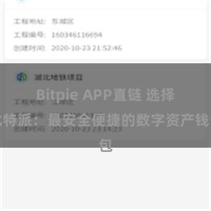 Bitpie APP直链 选择比特派：最安全便捷的数字资产钱包