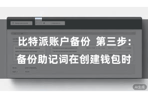 比特派账户备份 第三步:备份助记词在创建钱包时
