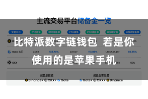 比特派数字链钱包  若是你使用的是苹果手机