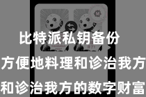 比特派私钥备份  用户不错方便地料理和诊治我方的数字财富